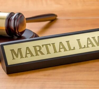 What happens if martial law is declared