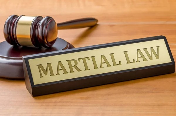 What happens if martial law is declared